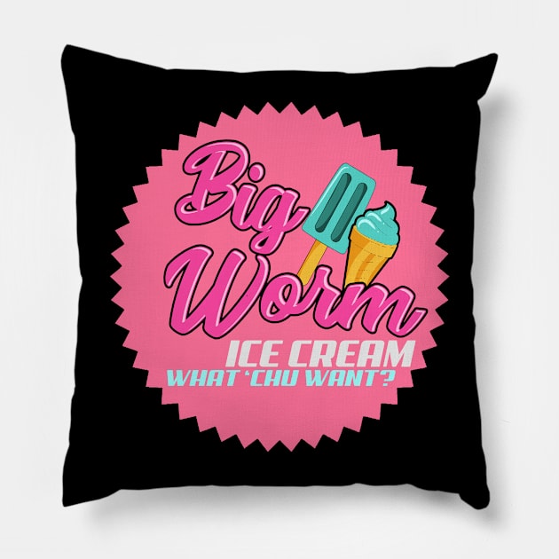 ice ice cream merah Pillow by Jello_ink