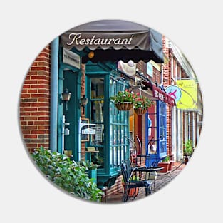 Alexandria VA - Restaurant With Brown Awning Pin