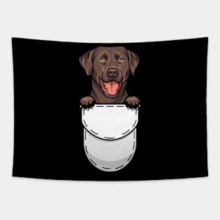 Funny Labrador Retriever Pocket Dog Tapestry