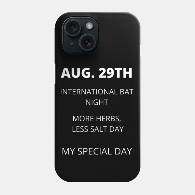 August 29th birthday, special day and the other holidays of the day. Phone Case by Edwardtiptonart