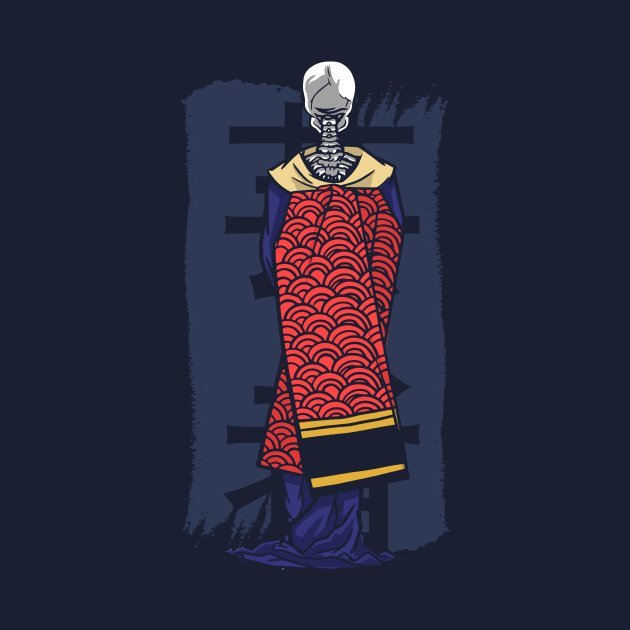 Japanese Skeleton Geisha by SLAG_Creative