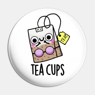 Tea Cups Funny Bra Puns Pin