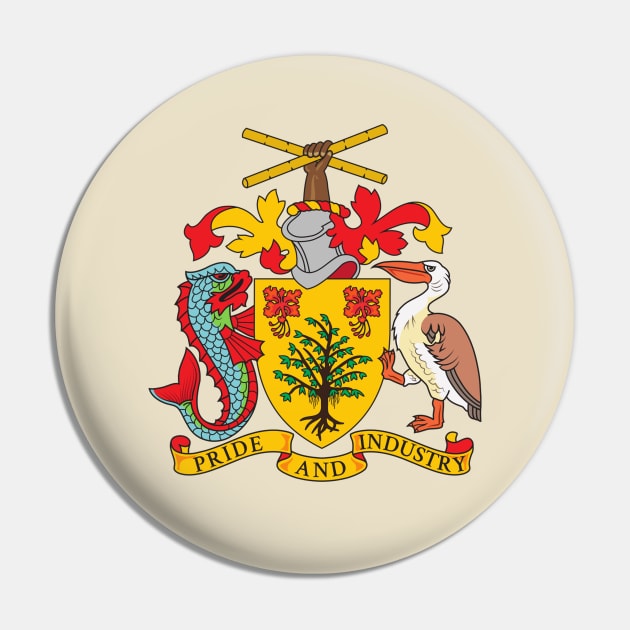 Coat of arms of Barbados and National Emblems Pin by Webdango