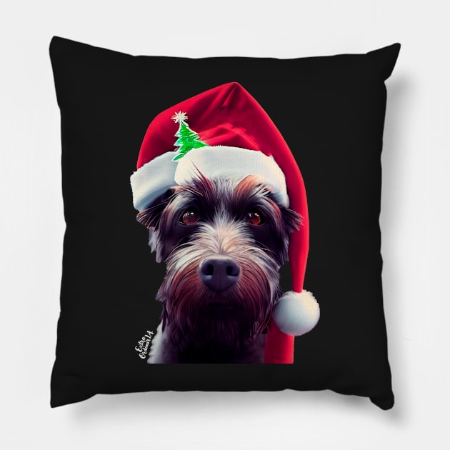 Christmas Funny dog Pillow by extraordinar-ia