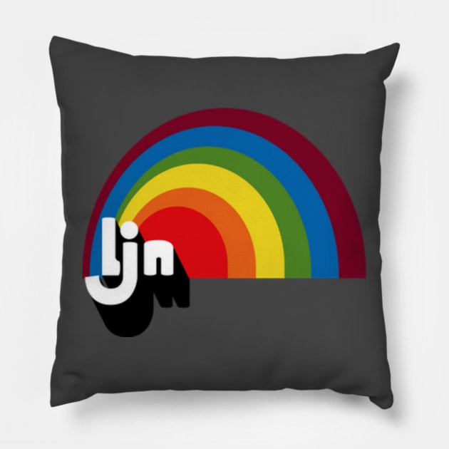 Vintage LJN Rainbow Logo Pillow by MikesDeadFormats