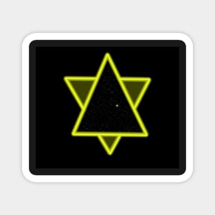 Yellow Triangle Galaxy LED light Magnet