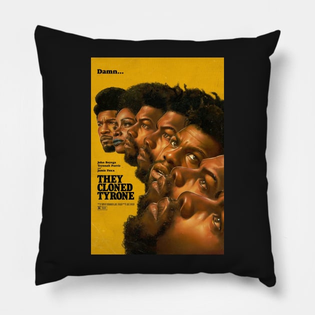 They Cloned Tyrone Pillow by oakley0