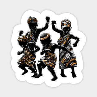 Afrocentric Boys Dancing Magnet