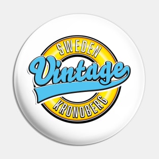 Kronoberg sweden vintage style logo Pin