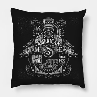 American Moonshine Vintage Whiskey Label Pillow