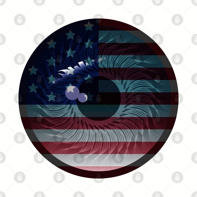 American Flag Eye by Gofart