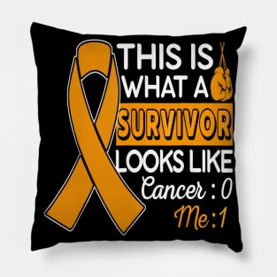 leukemia cancer survivor t shirt cancer 0 me 1 Pillow