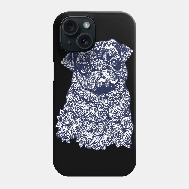 MANDALA OF PUG Phone Case by huebucket