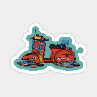 Vintage futuristic Vespa⚡️ Magnet