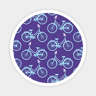 Bikes with birds on blue Magnet