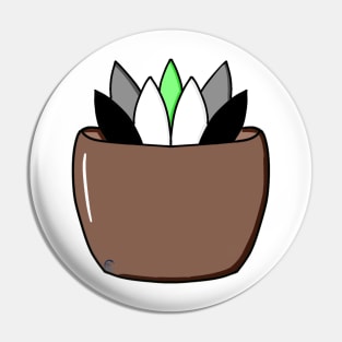 Agender Pride Succulent Pin