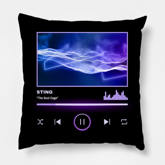 sting playlist Pillow by daley doodles