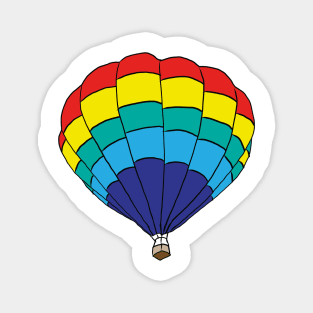 Rainbow hot air balloon Magnet