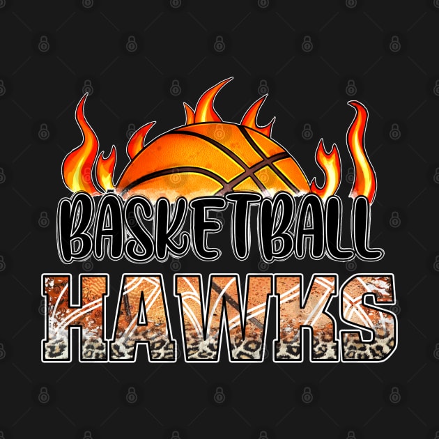 Classic Basketball Design Hawks Personalized Proud Name by Irwin Bradtke