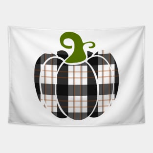 Halloween Plaid Pumpkin Tapestry