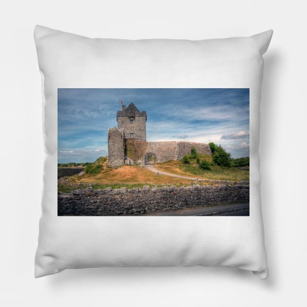 Dunguaire Castle, Galway, Ireland Pillow by Mark Richards