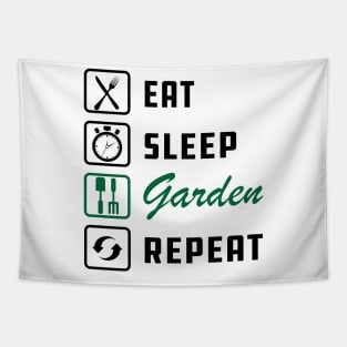 Gardener - Eat Sleep Garden Repeat Tapestry