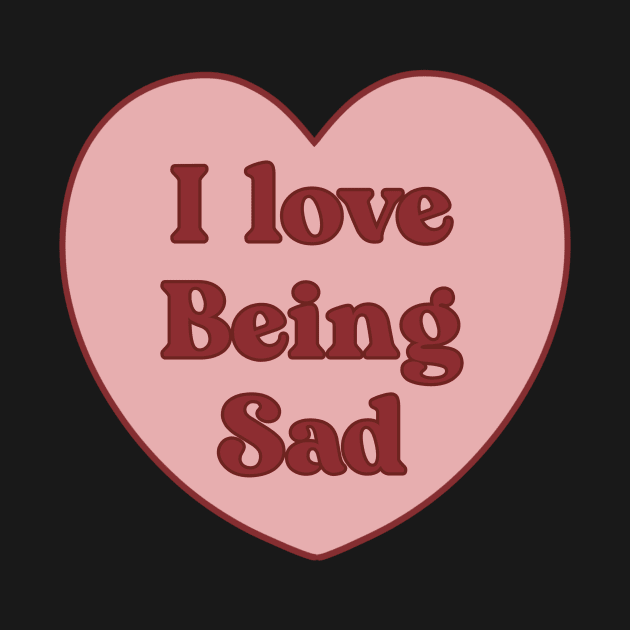 I love being sad heart aesthetic dollette coquette pink red by maoudraw