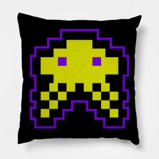 Yellow Alien 8 Bit Pillow