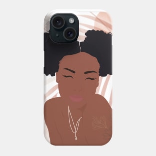 Woman abstract portrait minimalist Phone Case