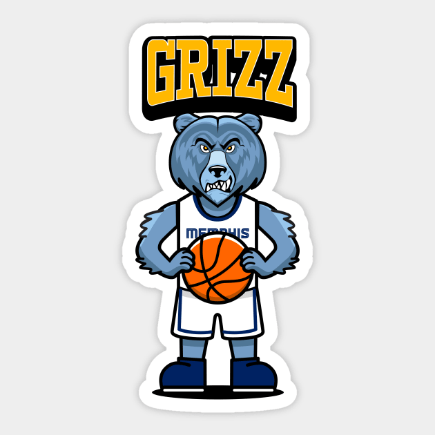 Grizz! - Memphis Grizzlies Mascot - Sticker