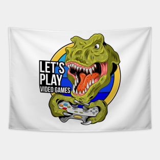 T Rex Player Videos Game Tapestry