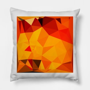 Cadmium Yellow Abstract Low Polygon Background Pillow