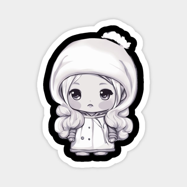 Fashionable Stylish Anime Kawaii Baby Girl Magnet by animegirlnft