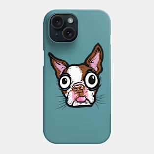 Brown Boston Terrier Phone Case