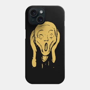 The Scream Edvard Munch The Scream Hearers Head Minimal Gold Phone Case