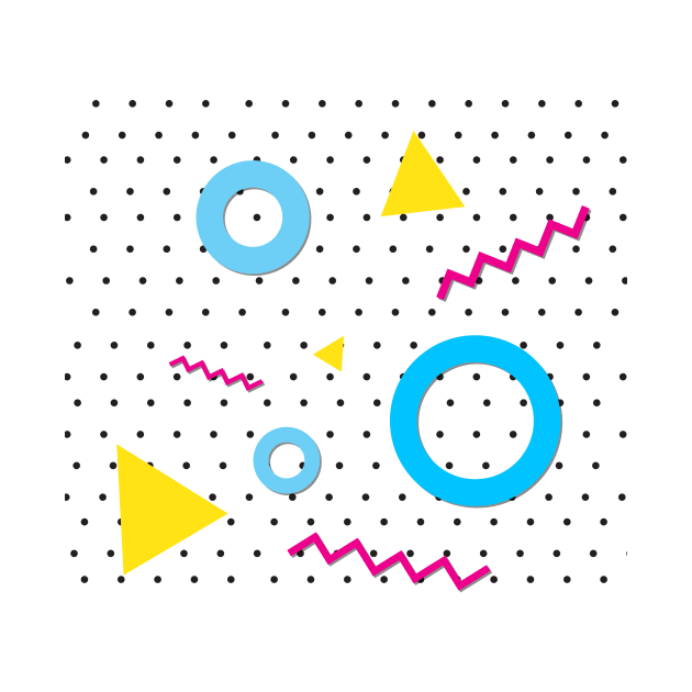 Geometric pop art 90s pattern by carolsalazar