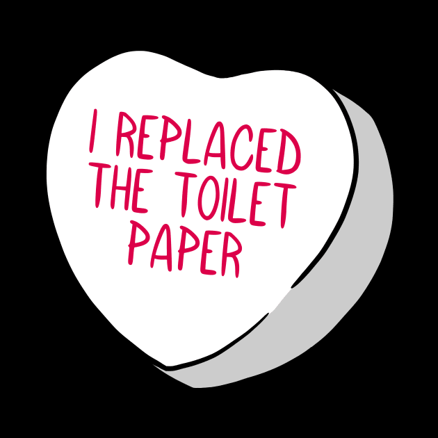 Funny Candy Heart Toilet Paper by Crystal Ro