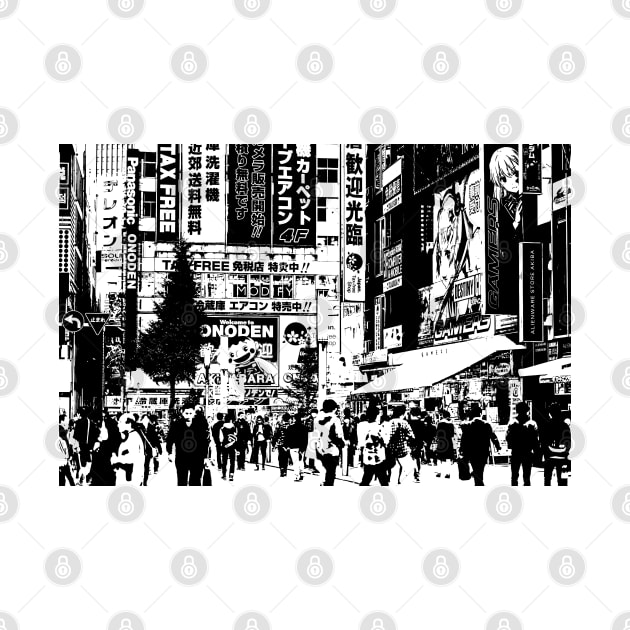 Manga Panel - Akihabara (秋葉原) Chiyoda Tokyo by Neon Bang Bang