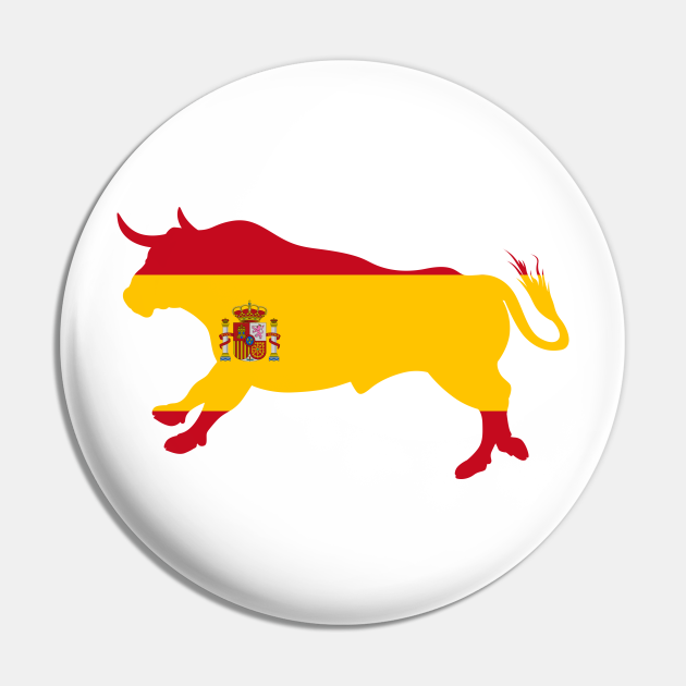 Spain Spanish Flag Souvenir Toro España Bull Silhouette - Spanish Spain Flag Souvenir Bull S - Pin | TeePublic Spain Spanish Flag Souvenir Toro España Bull Silhouette - Spanish Spain Flag Souvenir Bull S - Pin | TeePublic