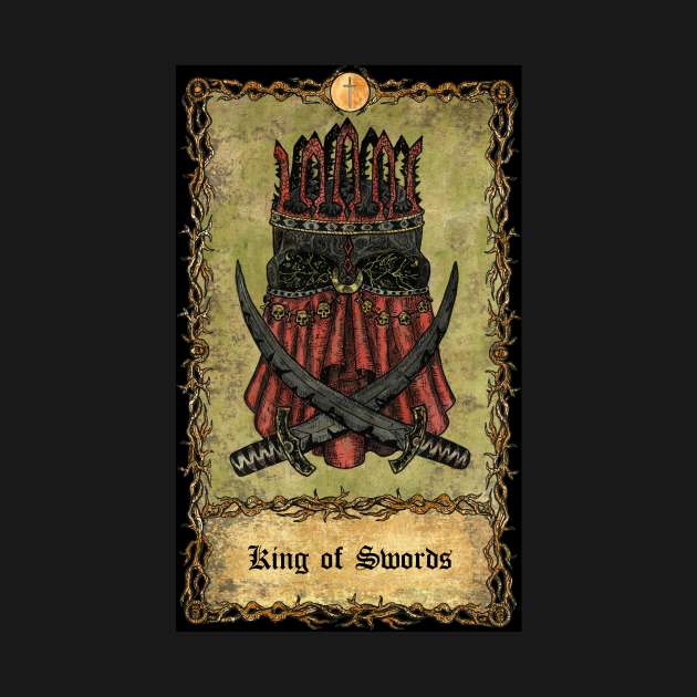 King Of Swords. Eternal Bones Tarot (Colorful) design. by Mystic Arts