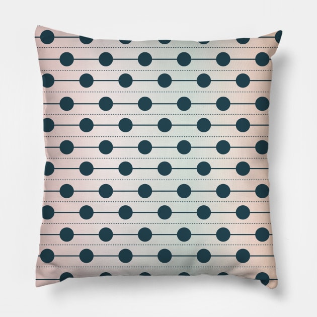 Dots adn lines - pink gradient Pillow by LaP shop