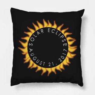 FLAMING SUN Total Eclipse 2017 Pillow