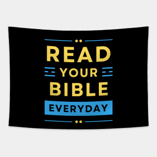 Read Your Bible Everyday | Christian Typography Tapestry