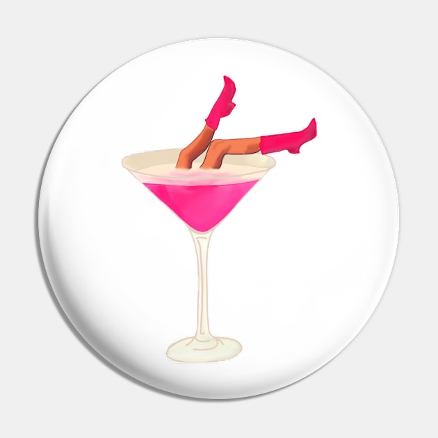 Pink Martini Lady Pin by Biscuit25