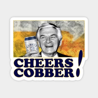 Oz Icons - Bob Hawke - CHEERS COBBER! Magnet