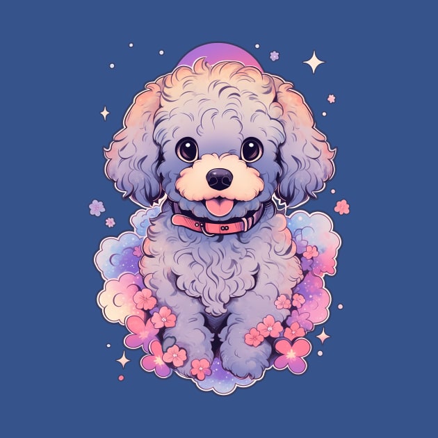 Cavapoo Pastel Goth Dog by Psitta