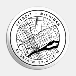 Detroit Map Pin