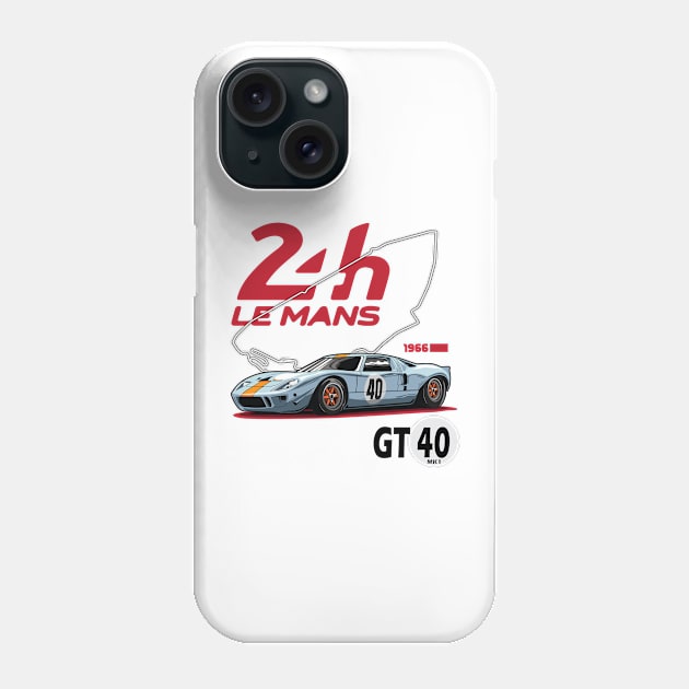 Le mans winner GT40 mk1 Phone Case by ASAKDESIGNS