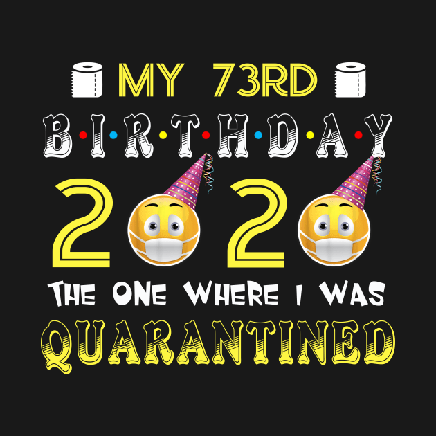 my 73rd Birthday 2020 The One Where I Was Quarantined Funny Toilet Paper by Jane Sky