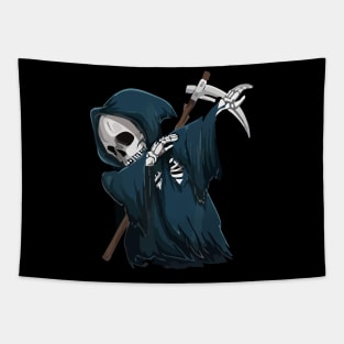 Funny Dabbing Grim Reaper Skeleton Tapestry